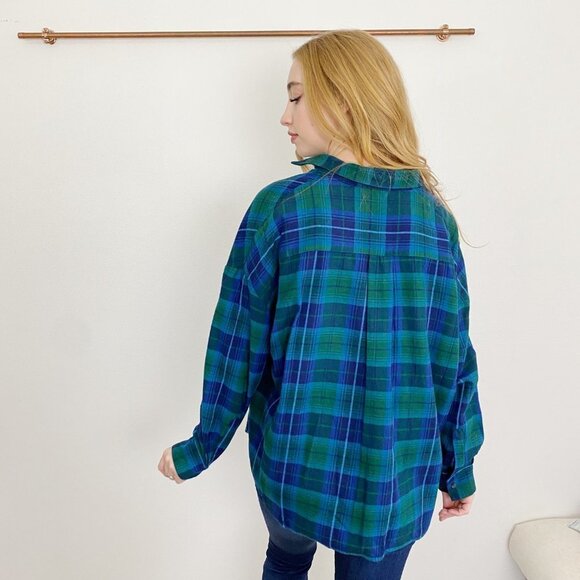 Uniqlo Plaid Flannel Pullover Long Sleeve Large - Picture 2 of 3